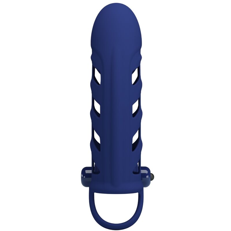 PRETTY LOVE - ALTAF VIBRATOR RING WITH SILICONE SHEATH BLUE - Amore24