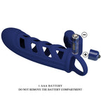 PRETTY LOVE - ALTAF VIBRATOR RING WITH SILICONE SHEATH BLUE - Amore24