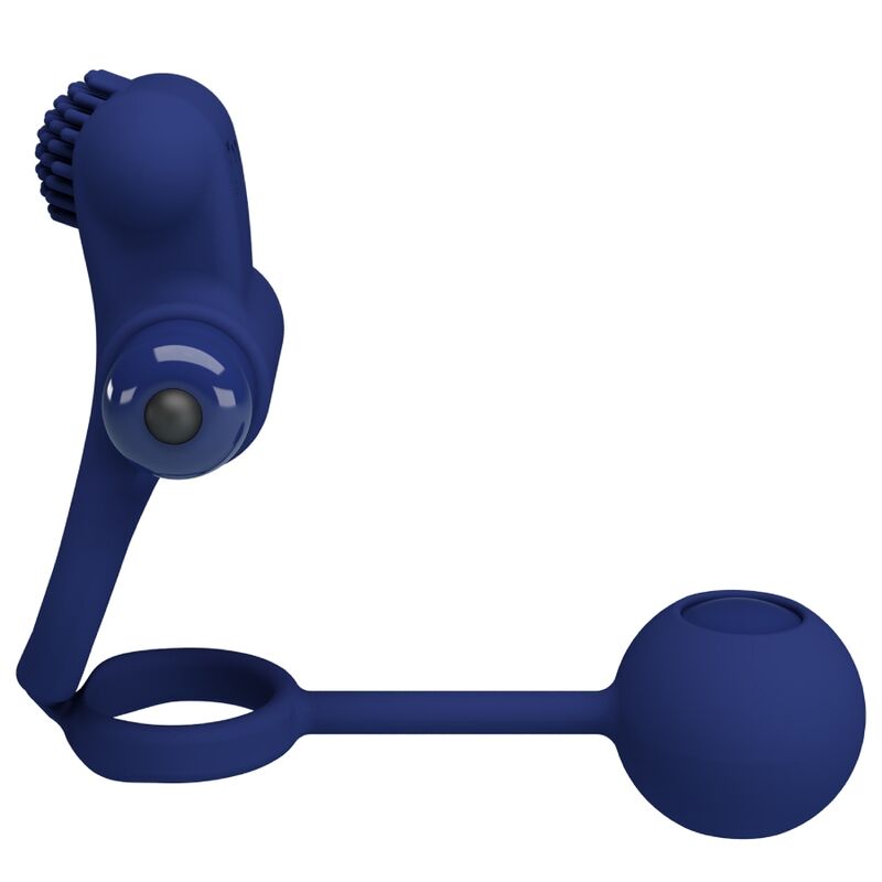 PRETTY LOVE - REMINGTON DOUBLE VIBRATING RING WITH PLUG BLUE - Amore24