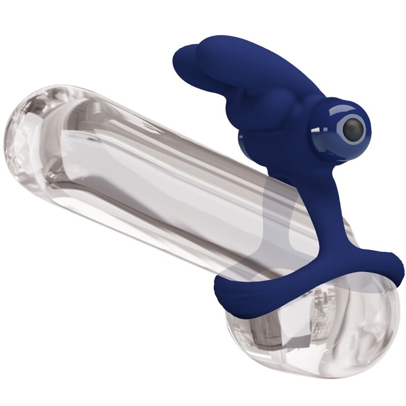 PRETTY LOVE - FRANCISCO DOUBLE VIBRATING RING RABBIT BLUE - Amore24