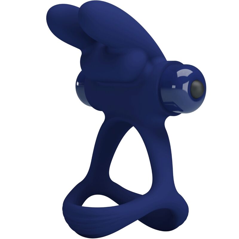 PRETTY LOVE - FRANCISCO DOUBLE VIBRATING RING RABBIT BLUE - Amore24