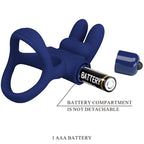 PRETTY LOVE - FRANCISCO DOUBLE VIBRATING RING RABBIT BLUE - Amore24