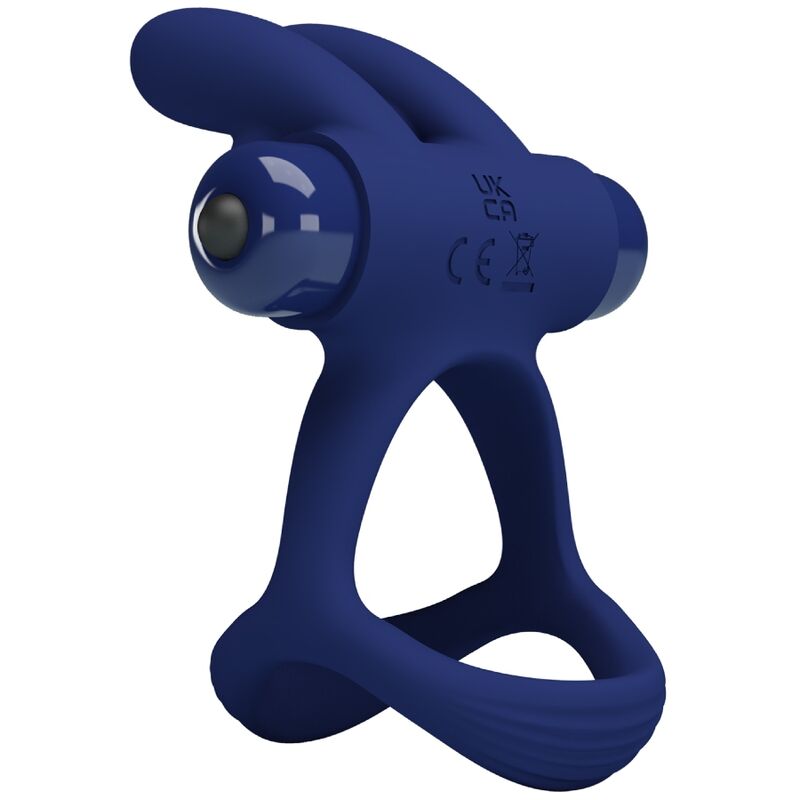 PRETTY LOVE - FRANCISCO DOUBLE VIBRATING RING RABBIT BLUE - Amore24