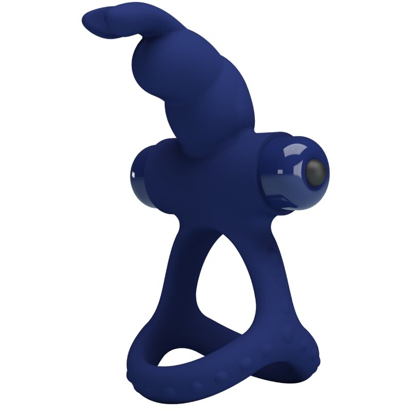 PRETTY LOVE - LUCHITO DOUBLE VIBRATING RING RABBIT BLUE - Amore24