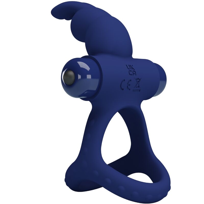 PRETTY LOVE - LUCHITO DOUBLE VIBRATING RING RABBIT BLUE - Amore24