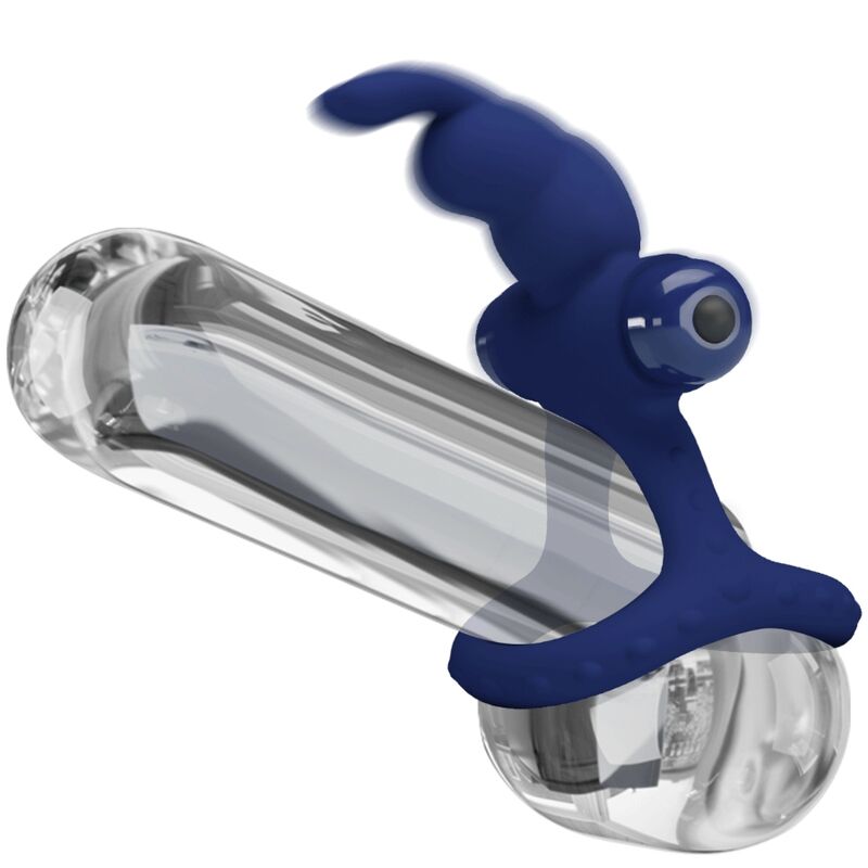 PRETTY LOVE - LUCHITO DOUBLE VIBRATING RING RABBIT BLUE - Amore24