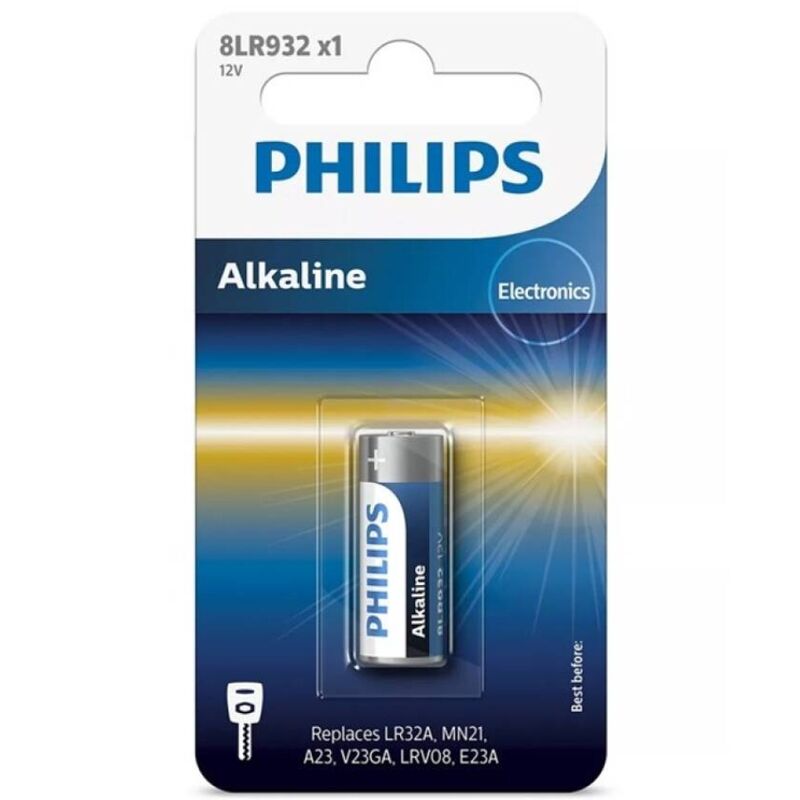 PHILIPS - ALKALINE BATTERY 12V LR23A MN21 8LR932 BLISTER*1 - Amore24