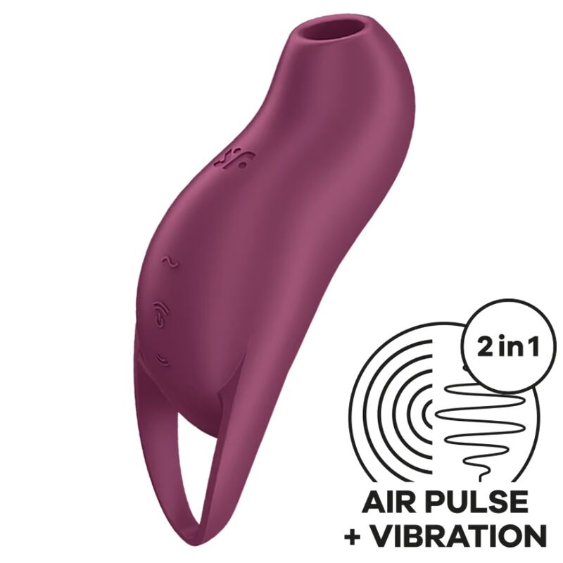 SATISFYER - POCKET PRO 1 CLITORIS STIMULATOR GARNET - Amore24