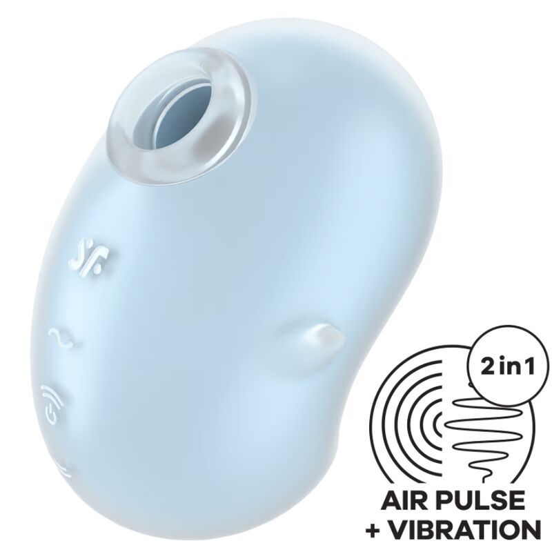SATISFYER - CUTIE GHOST LAY-ON VIBRATOR LIGHT BLUE - Amore24