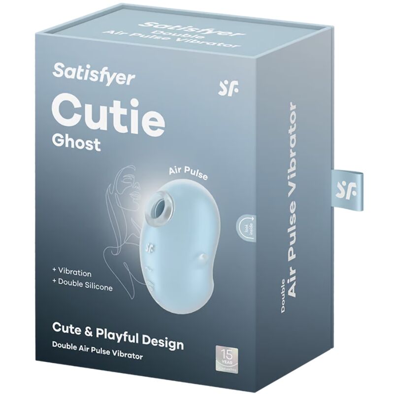 SATISFYER - CUTIE GHOST LAY-ON VIBRATOR LIGHT BLUE - Amore24