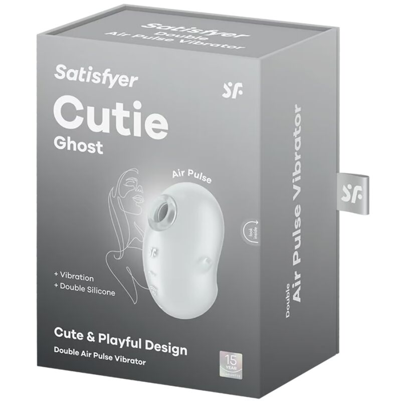 SATISFYER - CUTIE GHOST LAY-ON VIBRATOR WHITE - Amore24