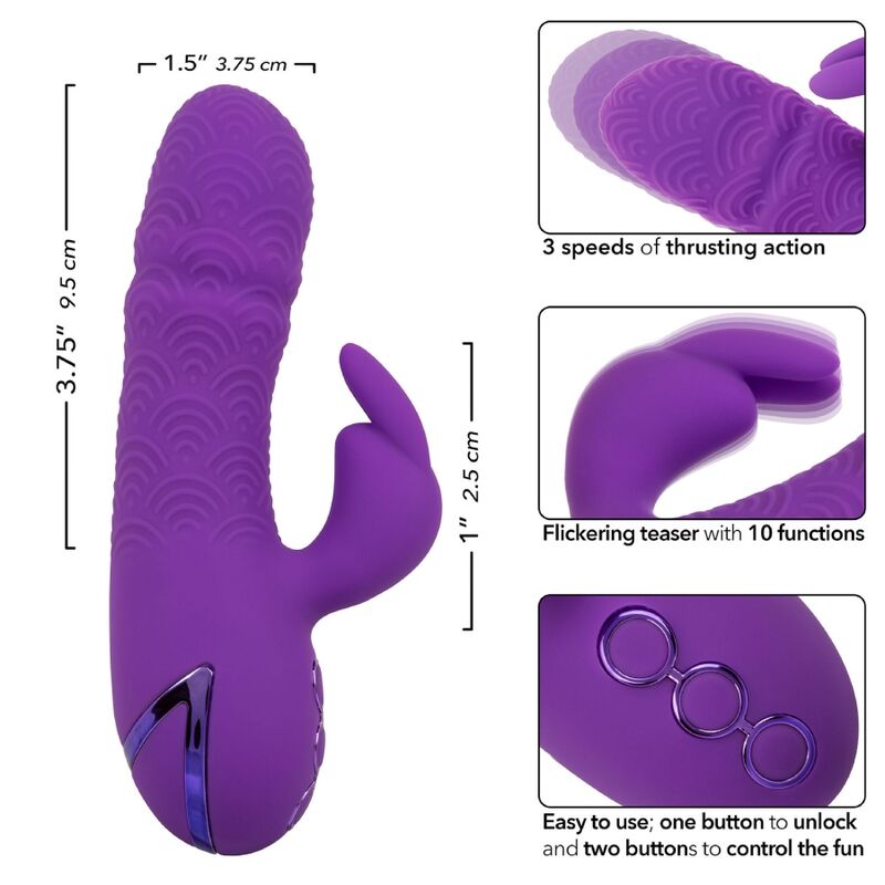 CALEXOTICS - MANHATTAN BEACH MARVEL VIBRATOR RABBIT PURPLE BY CALIFORNIA DREAMING - Amore24