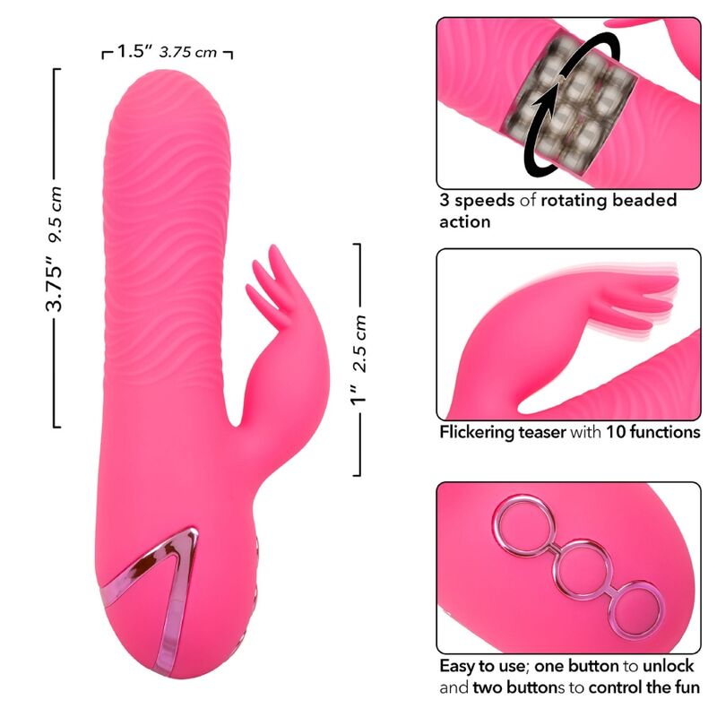 CALEXOTICS - SACRAMENTO SWEETIE VIBRATOR RABBIT PINK BY CALIFORNIA DREAMING - Amore24