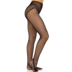 LEG AVENUE - CROTCHLESS FISHNET STOCKINGS RED - Amore24