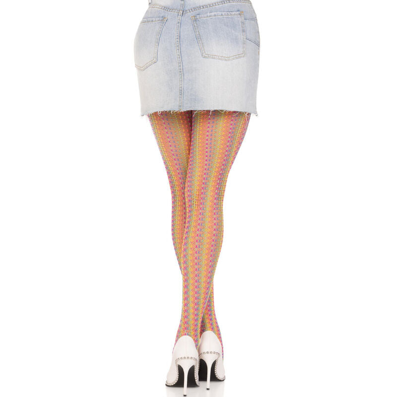 LEG AVENUE - MULTICOLOR CROCHET STOCKINGS - Amore24