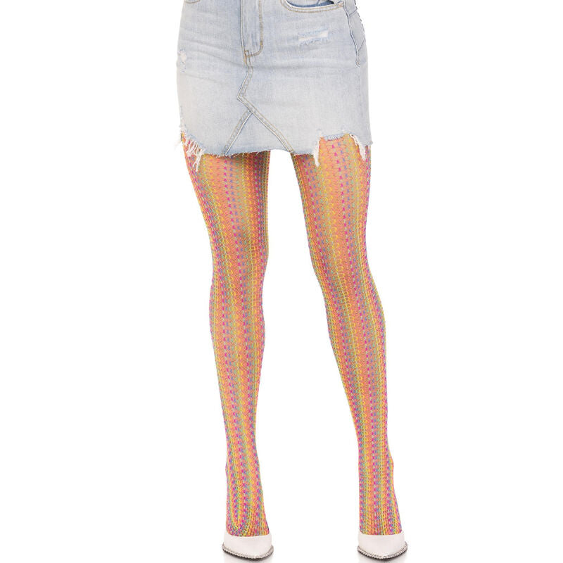 LEG AVENUE - MULTICOLOR CROCHET STOCKINGS - Amore24