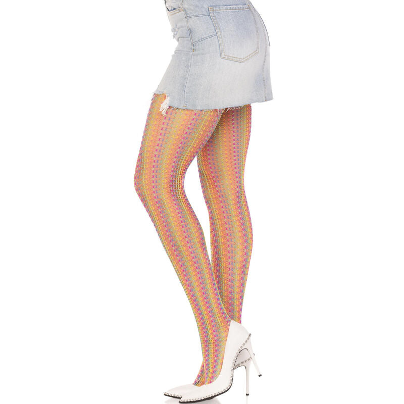 LEG AVENUE - MULTICOLOR CROCHET STOCKINGS - Amore24