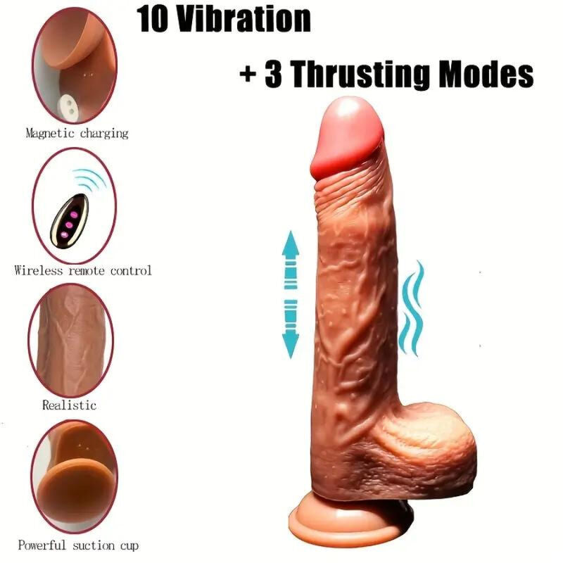 ARMONY - REALISTIC DILDO VIBRATOR & THRUSTING REMOTE CONTROL 22.5 CM - Amore24