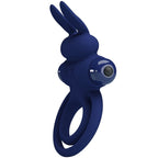 PRETTY LOVE - DAREY DOUBLE VIBRATING RING RABBIT BLUE - Amore24