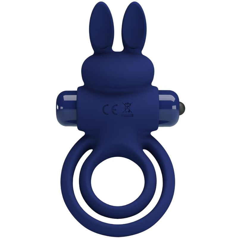 PRETTY LOVE - DAREY DOUBLE VIBRATING RING RABBIT BLUE - Amore24