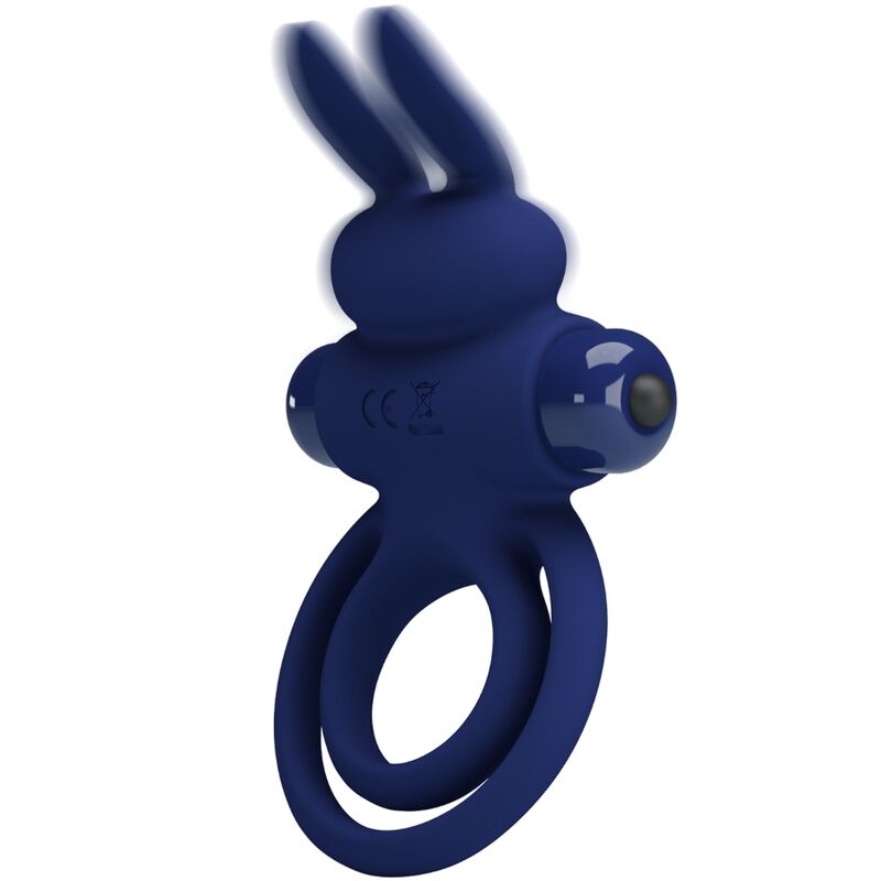 PRETTY LOVE - DAREY DOUBLE VIBRATING RING RABBIT BLUE - Amore24