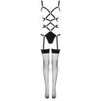 LIVCO CORSETTI FASHION - THIARA LC 20213 SET BODY + STOCKINGS BLACK L/XL - Amore24