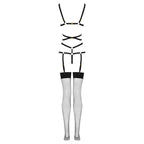 LIVCO CORSETTI FASHION - THIARA LC 20213 SET BODY + STOCKINGS BLACK L/XL - Amore24