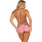 LEG AVENUE - THREE PIECES DIAMONDS SET BLUE M/L - Amore24