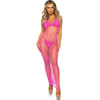 LEG AVENUE - LONG NET DRESS YELLOW ONE SIZE - Amore24
