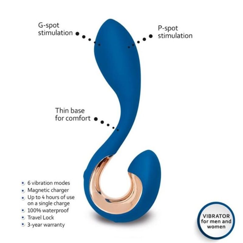 G-VIBE - GPOP 2 G AND P POINT VIBRATOR INDIGO BLUE - Amore24