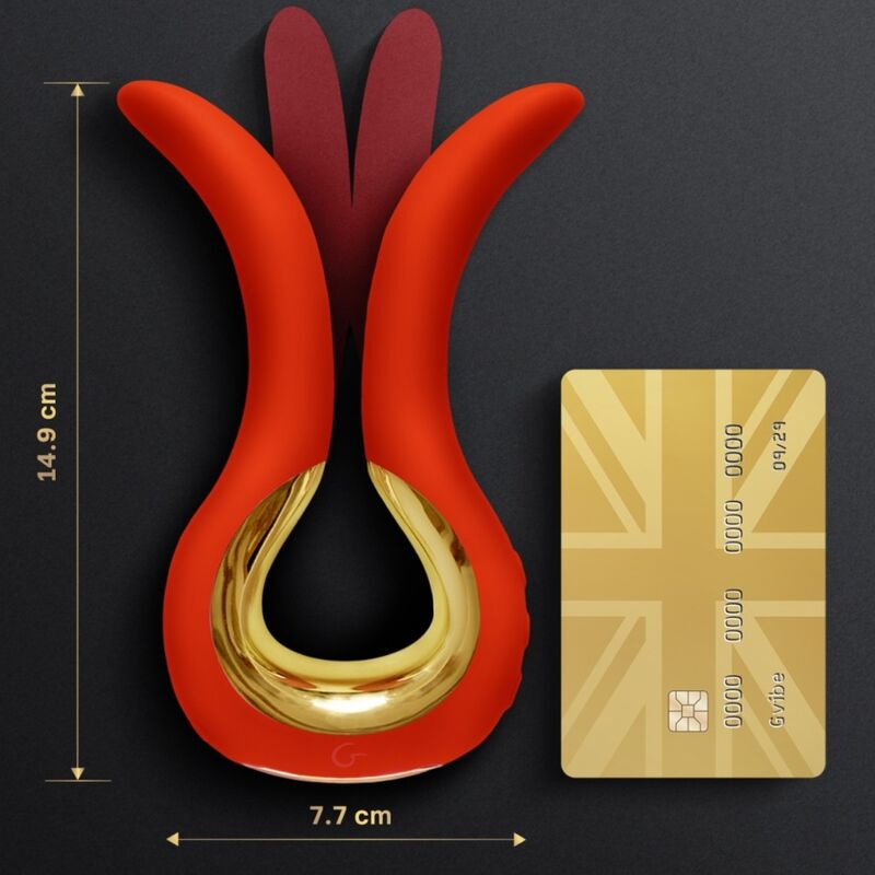 G-VIBE - GVIBE MAXI VIBRATOR WITH TWO FLEXIBLE TIPS CORAL - Amore24