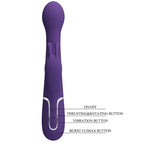 PRETTY LOVE - DEJON RABBIT VIBRATOR 3 IN 1 MULTIFUNCTION PURPLE - Amore24