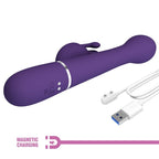 PRETTY LOVE - DEJON RABBIT VIBRATOR 3 IN 1 MULTIFUNCTION PURPLE - Amore24