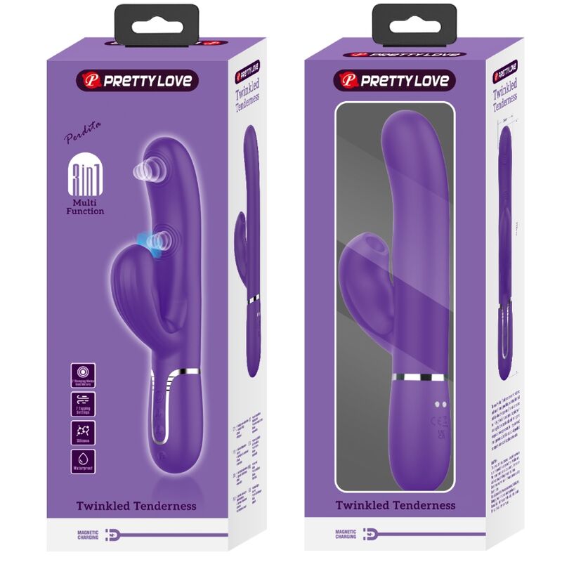 PRETTY LOVE - PERLITA G-SPOT VIBRATOR 3 IN 1 MULTIFUNCTION PURPLE - Amore24