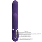 PRETTY LOVE - PERLITA G-SPOT VIBRATOR 3 IN 1 MULTIFUNCTION PURPLE - Amore24