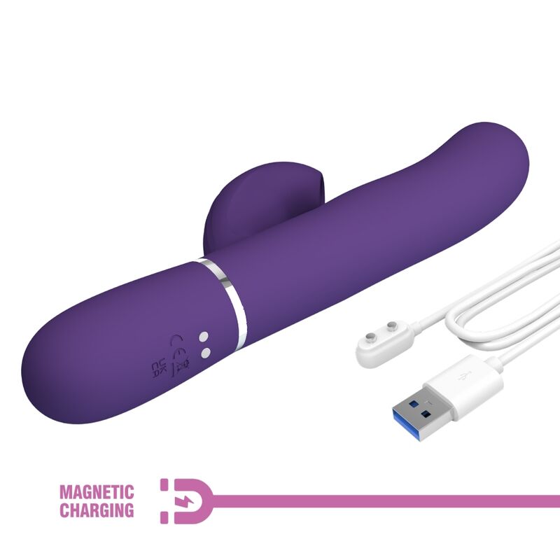 PRETTY LOVE - PERLITA G-SPOT VIBRATOR 3 IN 1 MULTIFUNCTION PURPLE - Amore24