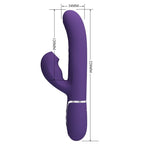 PRETTY LOVE - PERLITA G-SPOT VIBRATOR 3 IN 1 MULTIFUNCTION PURPLE - Amore24