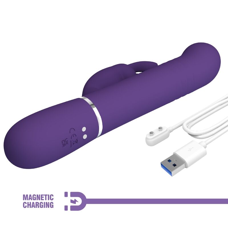 PRETTY LOVE - COALE RABBIT VIBRATOR 4 IN 1 PURPLE - Amore24