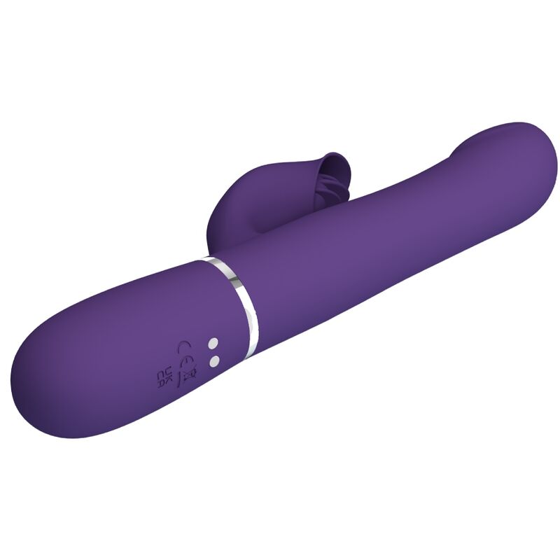 PRETTY LOVE - ZALIN RABBIT VIBRATOR PEARLS 4 IN 1 PURPLE - Amore24