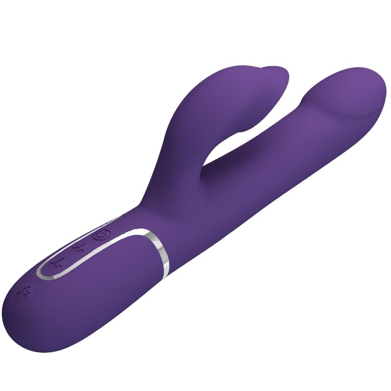 PRETTY LOVE - ZALIN RABBIT VIBRATOR PEARLS 4 IN 1 PURPLE - Amore24