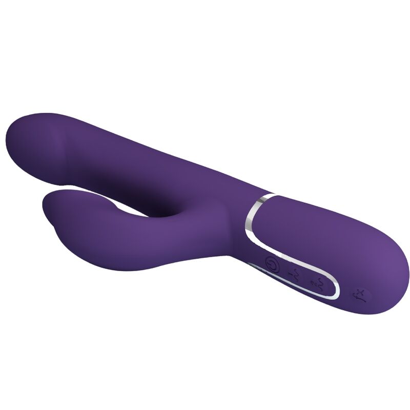 PRETTY LOVE - ZALIN RABBIT VIBRATOR PEARLS 4 IN 1 PURPLE - Amore24