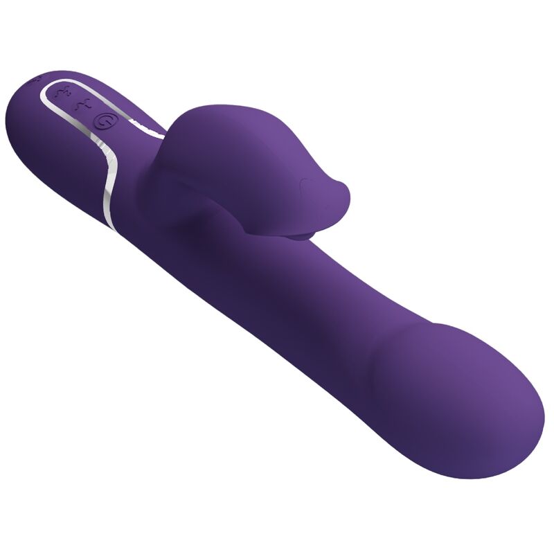 PRETTY LOVE - ZALIN RABBIT VIBRATOR PEARLS 4 IN 1 PURPLE - Amore24