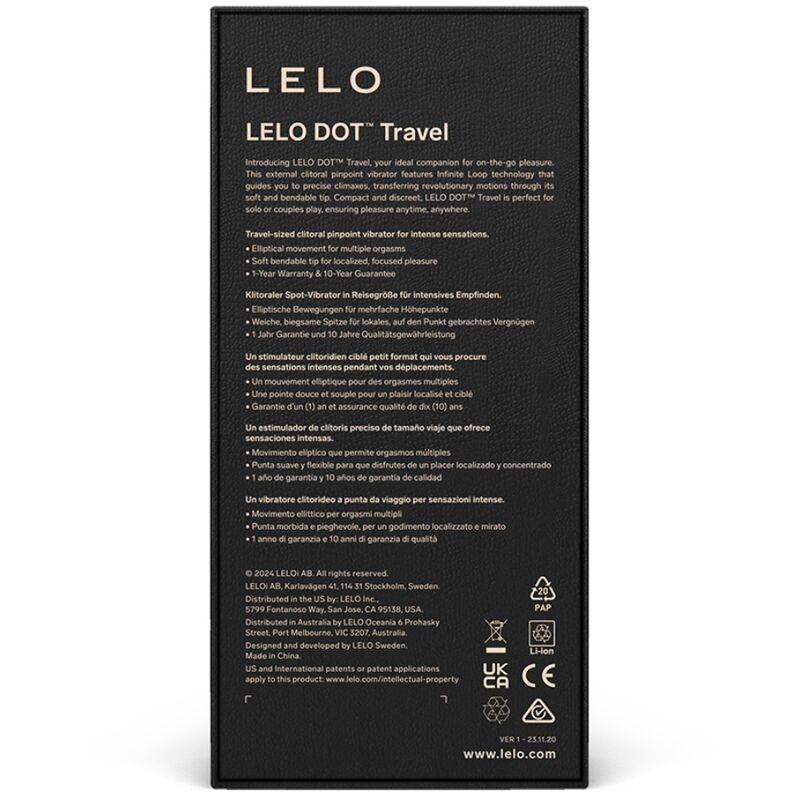 LELO - DOT TRAVEL CLITORIS STIMULATOR PINK - Amore24