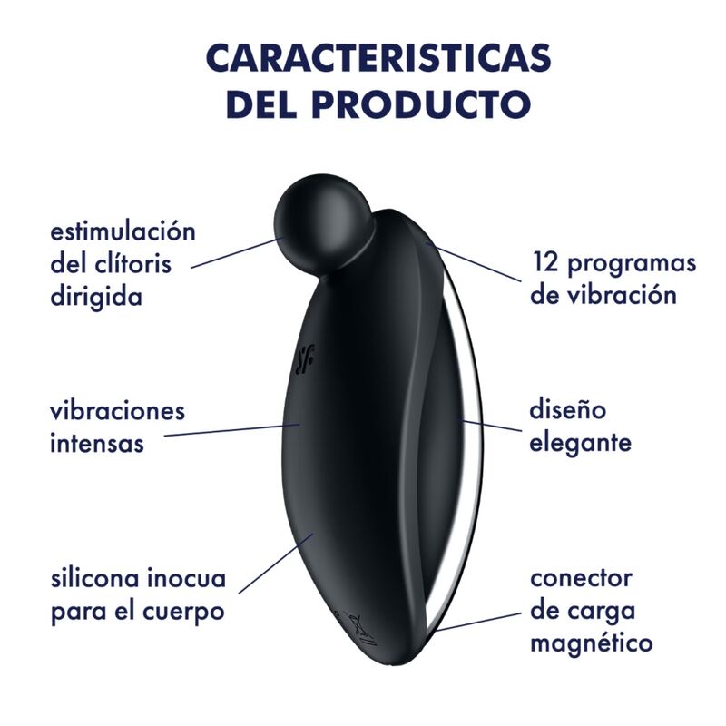SATISFYER - SPOT ON 2 LAY-ON VIBRATOR BLACK - Amore24