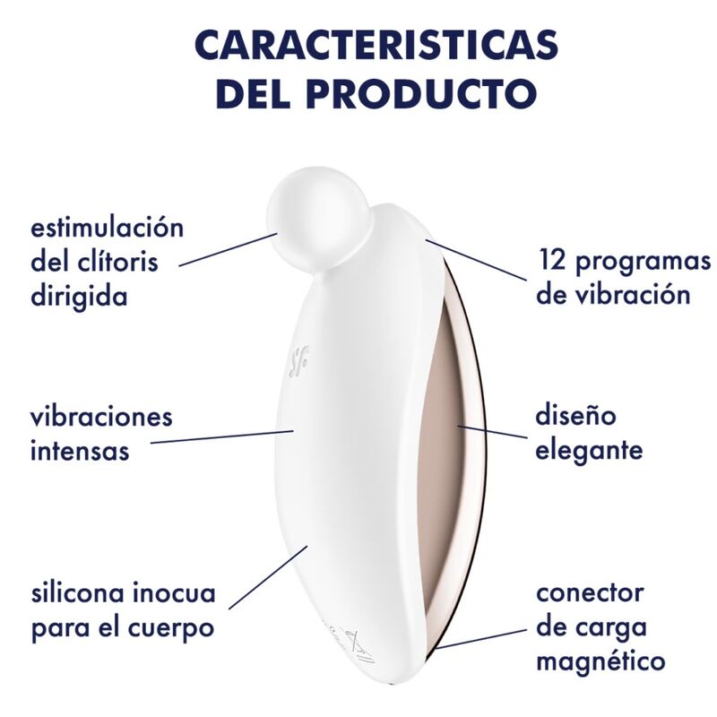 SATISFYER - SPOT ON 2 LAY-ON VIBRATOR WHITE - Amore24