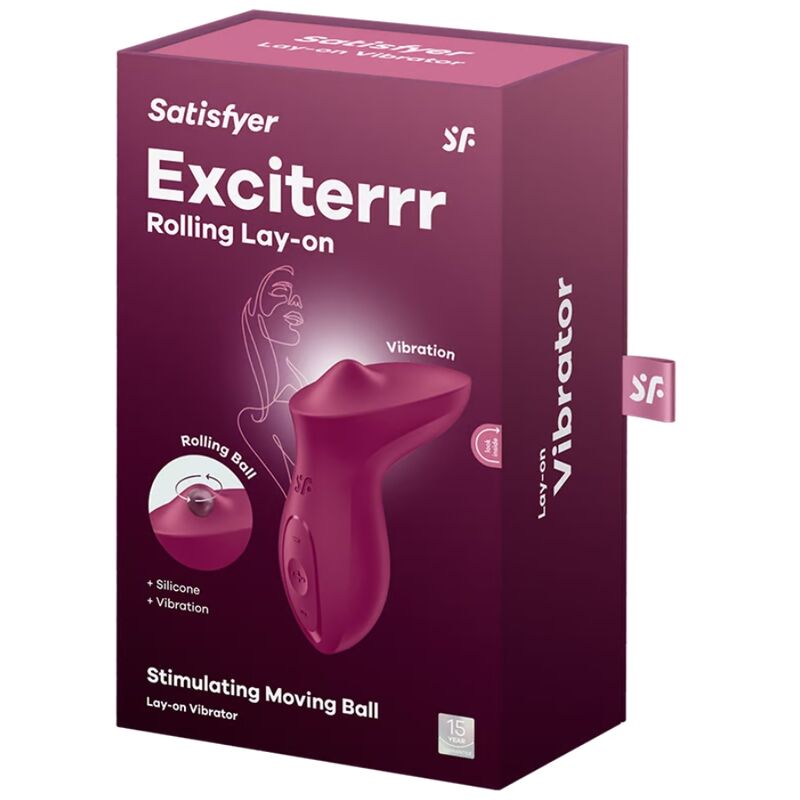 SATISFYER - EXCITERRR LAY-ON CLITORIS BERRY VIBRATOR - Amore24