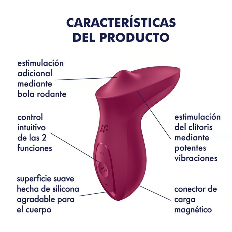SATISFYER - EXCITERRR LAY-ON CLITORIS BERRY VIBRATOR - Amore24