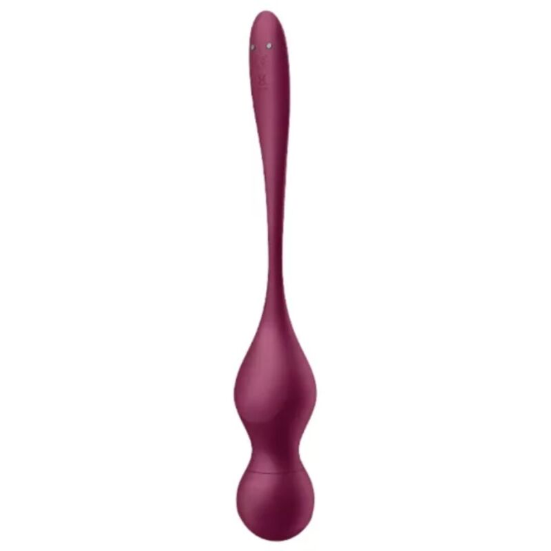 SATISFYER - LOVE BIRDS VARY VIBRATING BALLS FREE APP WINE RED - Amore24