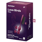 SATISFYER - LOVE BIRDS VARY VIBRATING BALLS FREE APP WINE RED - Amore24