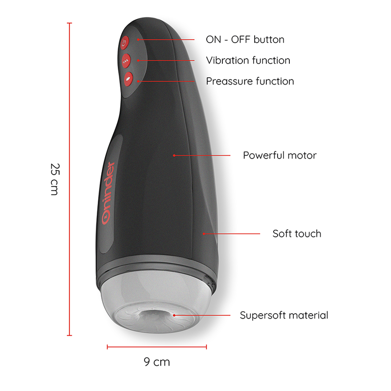 ONINDER - SEOUL RECHARGEABLE MALE MASTURBATOR 10 SPEED - FREE APP - Amore24